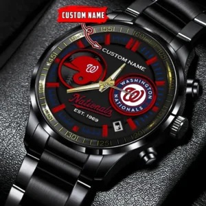 Houston Astros Black Stainless Steel Watch, MLB Sports Watch